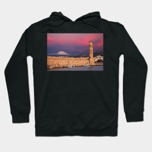 The lighthouse of Rethimno & Psiloritis mountain Hoodie